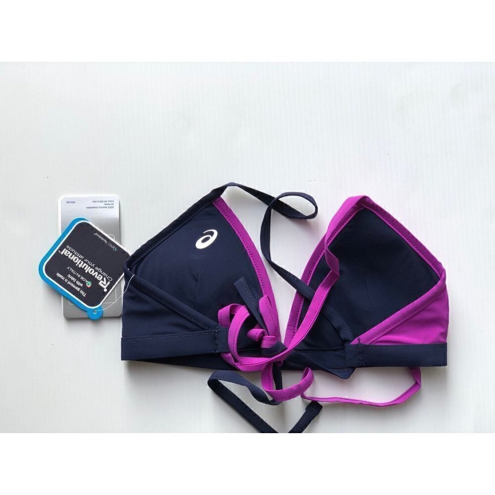 ASICS Women's Kanani Reversible Bikini Top Purple Size M - Picture 4 of 5